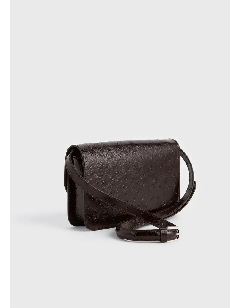 TOTEME T-Lock Ostrich-embossed Crossbody
