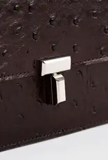 TOTEME T-Lock Ostrich-embossed Crossbody