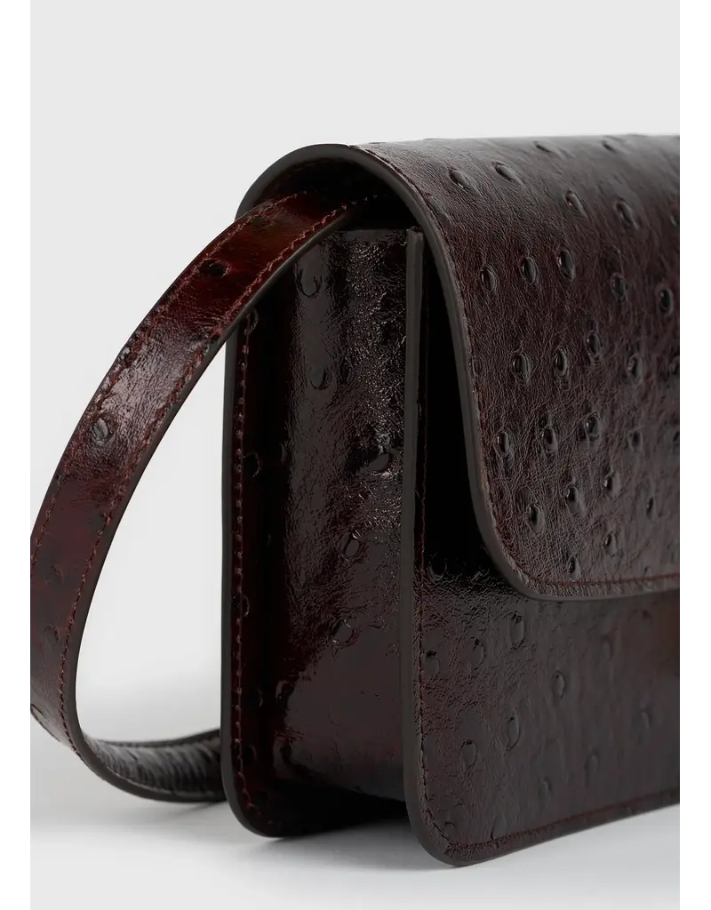 TOTEME T-Lock Ostrich-embossed Crossbody