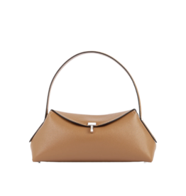 TOTEME T-LOCK GRAINED LEATHER SHOULDER