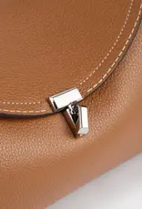TOTEME T-LOCK GRAINED LEATHER SHOULDER