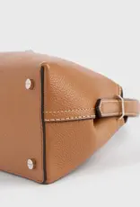 TOTEME T-LOCK GRAINED LEATHER SHOULDER