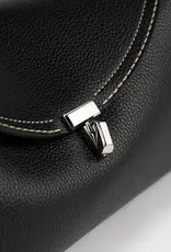 TOTEME T-LOCK GRAINED LEATHER SHOULDER