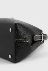 TOTEME T-LOCK GRAINED LEATHER SHOULDER