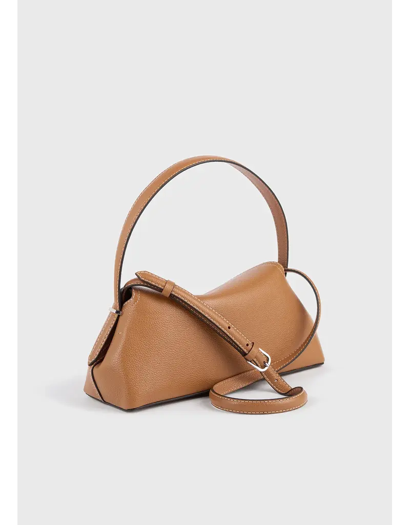 TOTEME T-LOCK GRAINED LEATHER SHOULDER