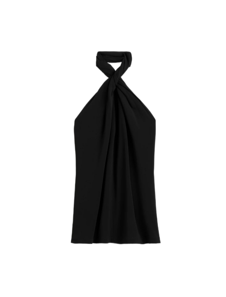 TOTEME TWISTED JERSEY HALTER TOP