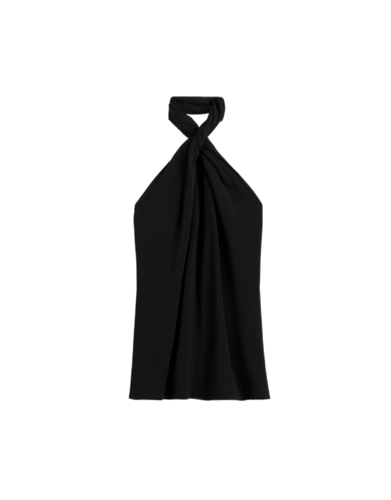 TOTEME TWISTED JERSEY HALTER TOP