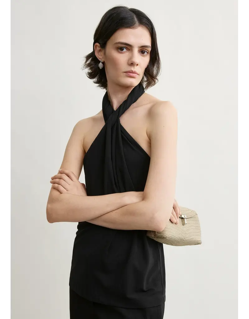 TOTEME TWISTED JERSEY HALTER TOP