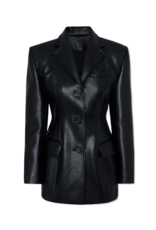 LA PISCINE LEATHER BLAZER