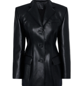 LA PISCINE LEATHER BLAZER