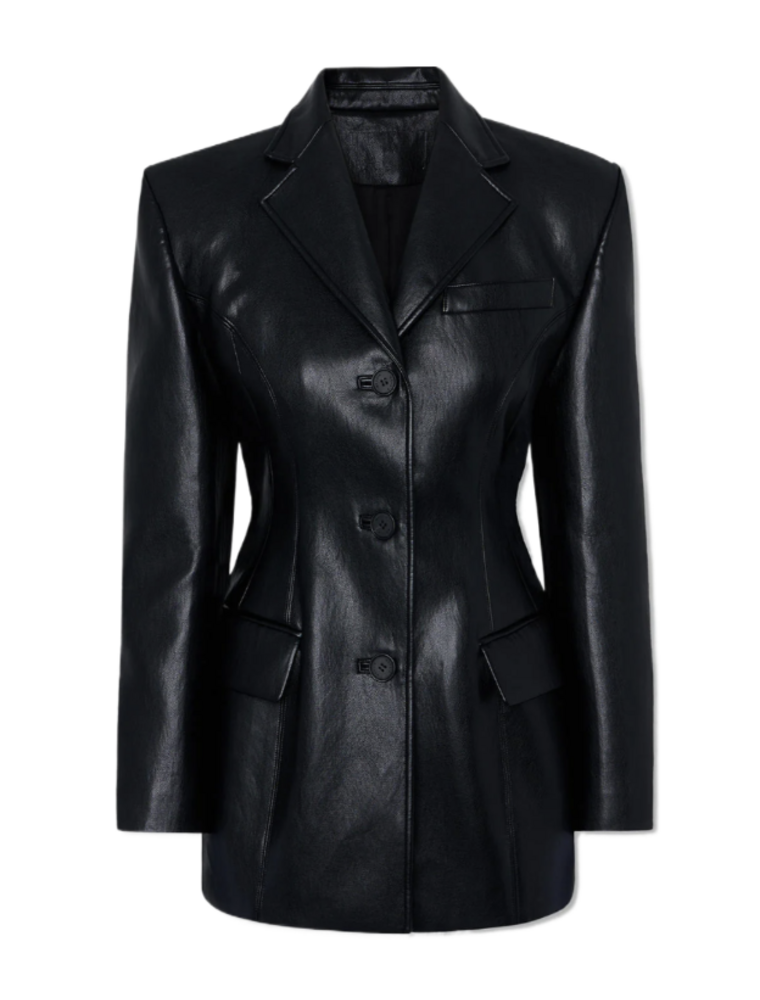 LA PISCINE LEATHER BLAZER