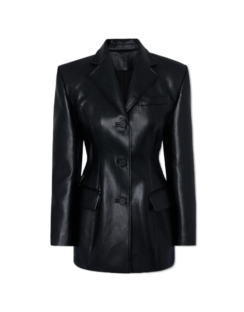 LA PISCINE LEATHER BLAZER