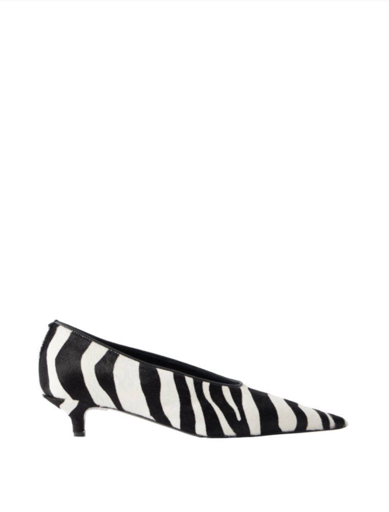 TOTEME Sharp Pony Hair Kitten Pumps
