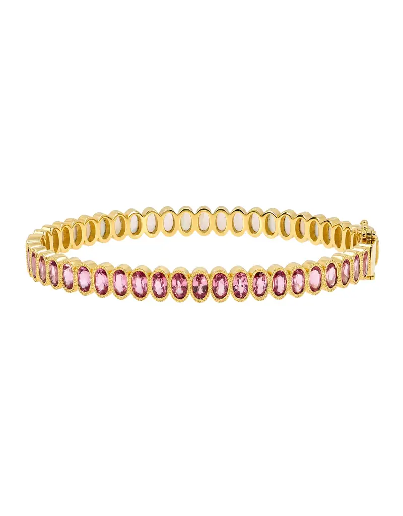 Three Stories Jewelry DOUBLE SIDED OVAL TOURMALINE OPAL BANGLE