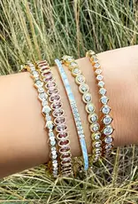 Three Stories Jewelry DOUBLE SIDED OVAL TOURMALINE OPAL BANGLE