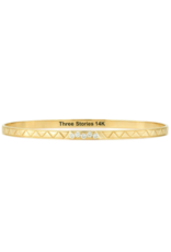 Three Stories Jewelry ENGRAVED PYRAMID ETERNITY BANGLE