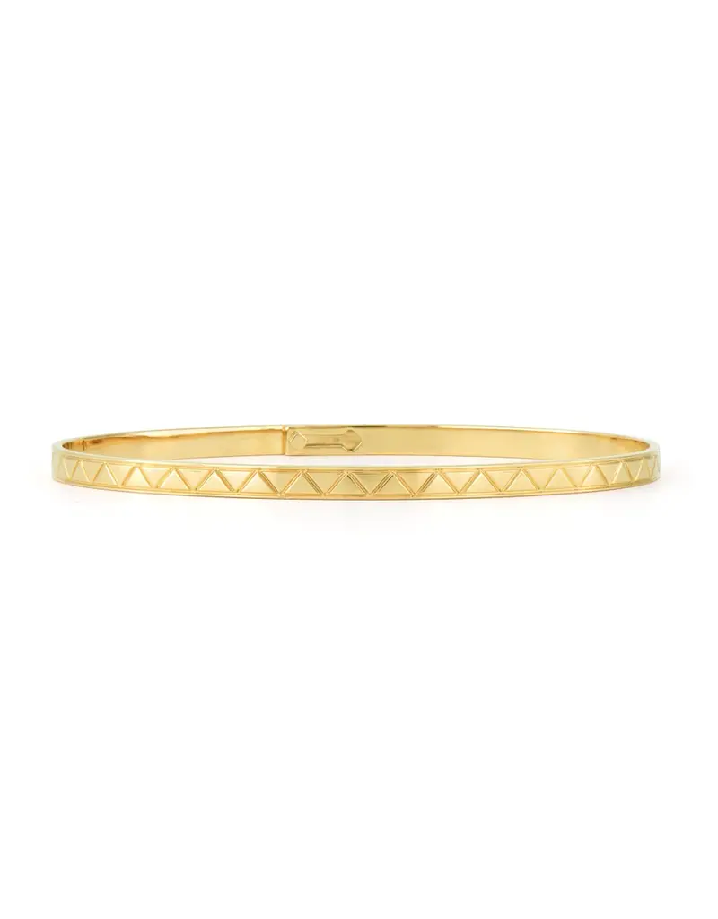Three Stories Jewelry ENGRAVED PYRAMID ETERNITY BANGLE