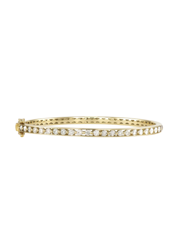Three Stories Jewelry CLASSIC PRONG SET DIAMOND BANGLE