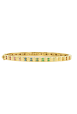 Three Stories Jewelry RAINBOW & DIAMOND RUFFLE BANGLE