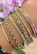 Three Stories Jewelry NARROW RUFFLED DIAMOND BANGLE