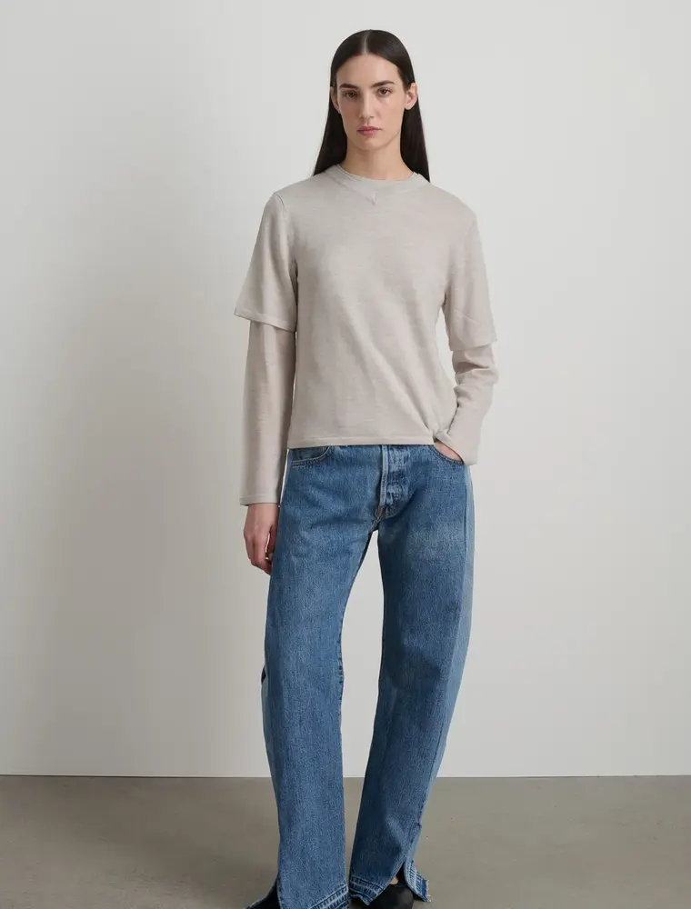 B SIDES REWORKED SPLIT HEM JEAN
