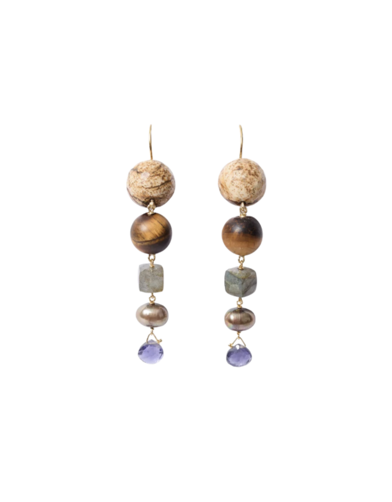 CHAN LUU LANTERN TIERED EARRINGS