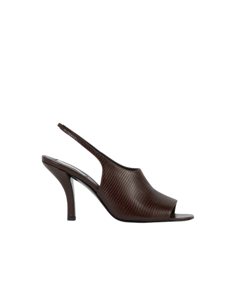 TOTEME CONTOUR LIZARD-EMBOSSED SLINGBACKS