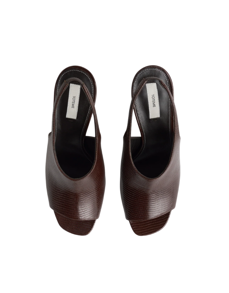 TOTEME CONTOUR LIZARD-EMBOSSED SLINGBACKS