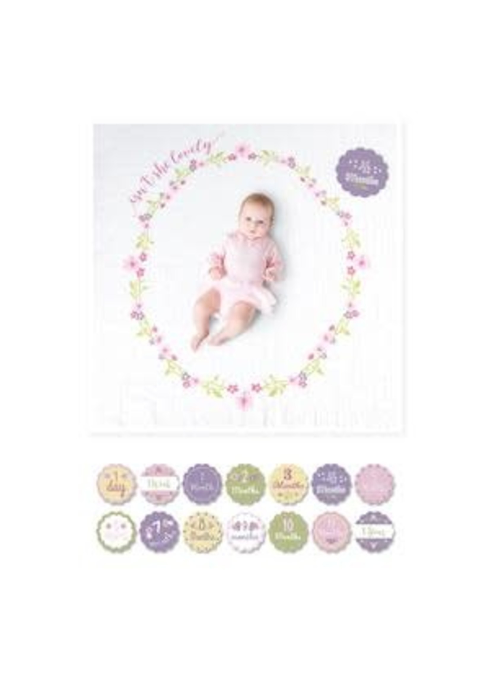 Lulujo Baby Lulujo Baby's First Year Blanket & Card Set
