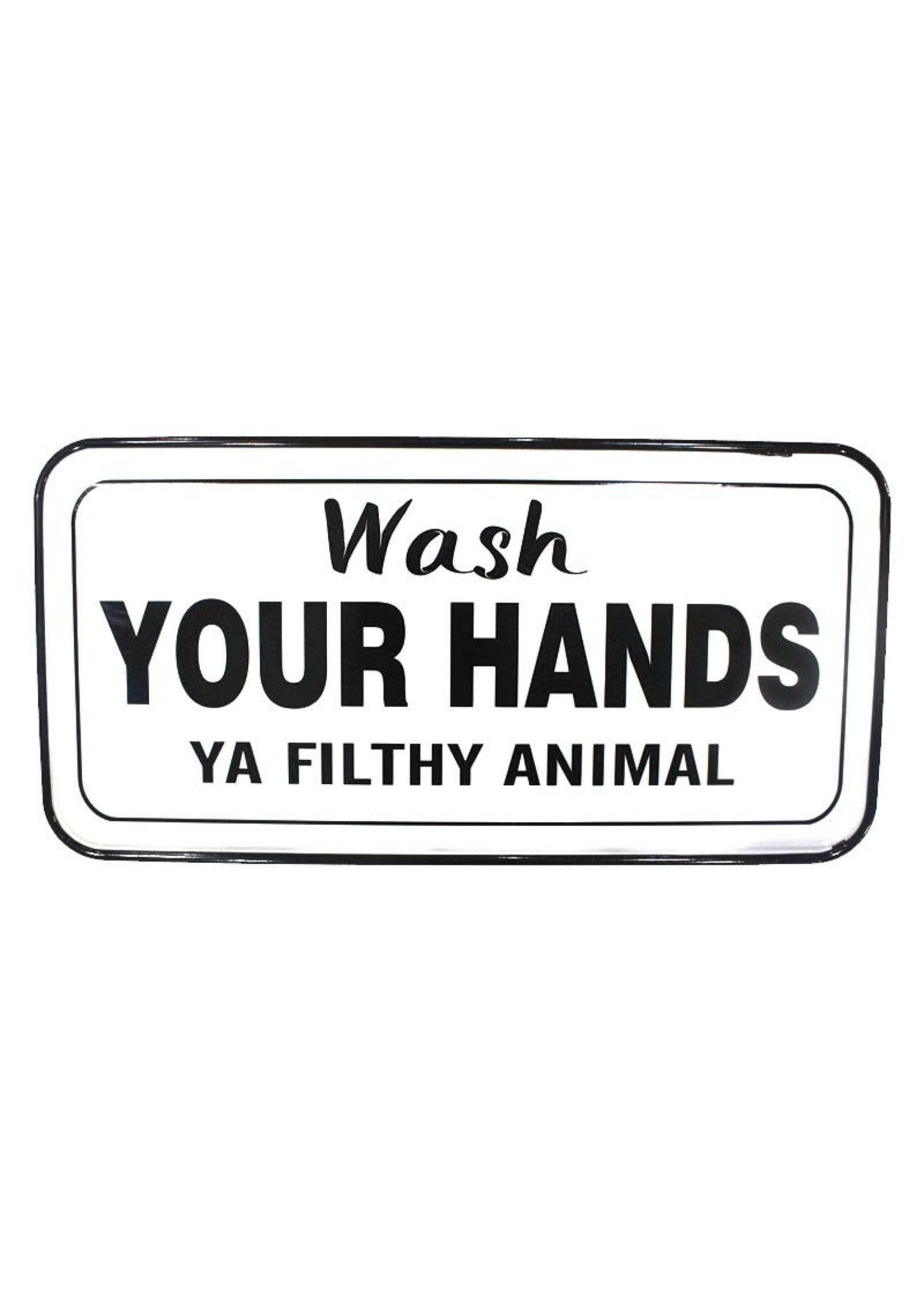 Koppers Wash Your Hands Enamel Sign 22379  15.75 x 7.87 in