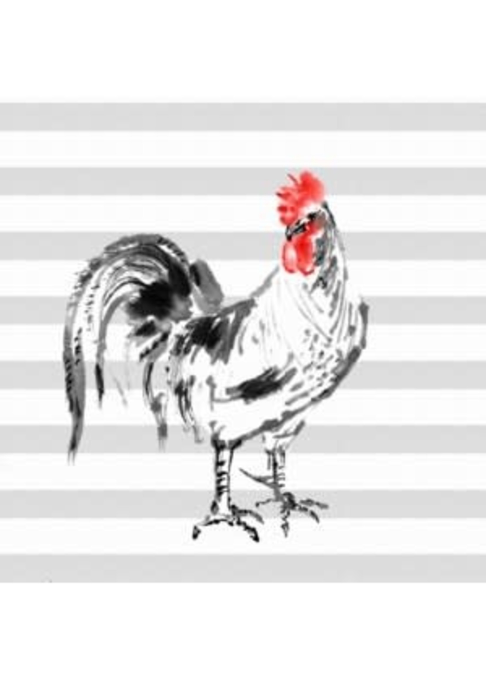 Old Country Design Rooster - Cocktail Napkin - P191714C