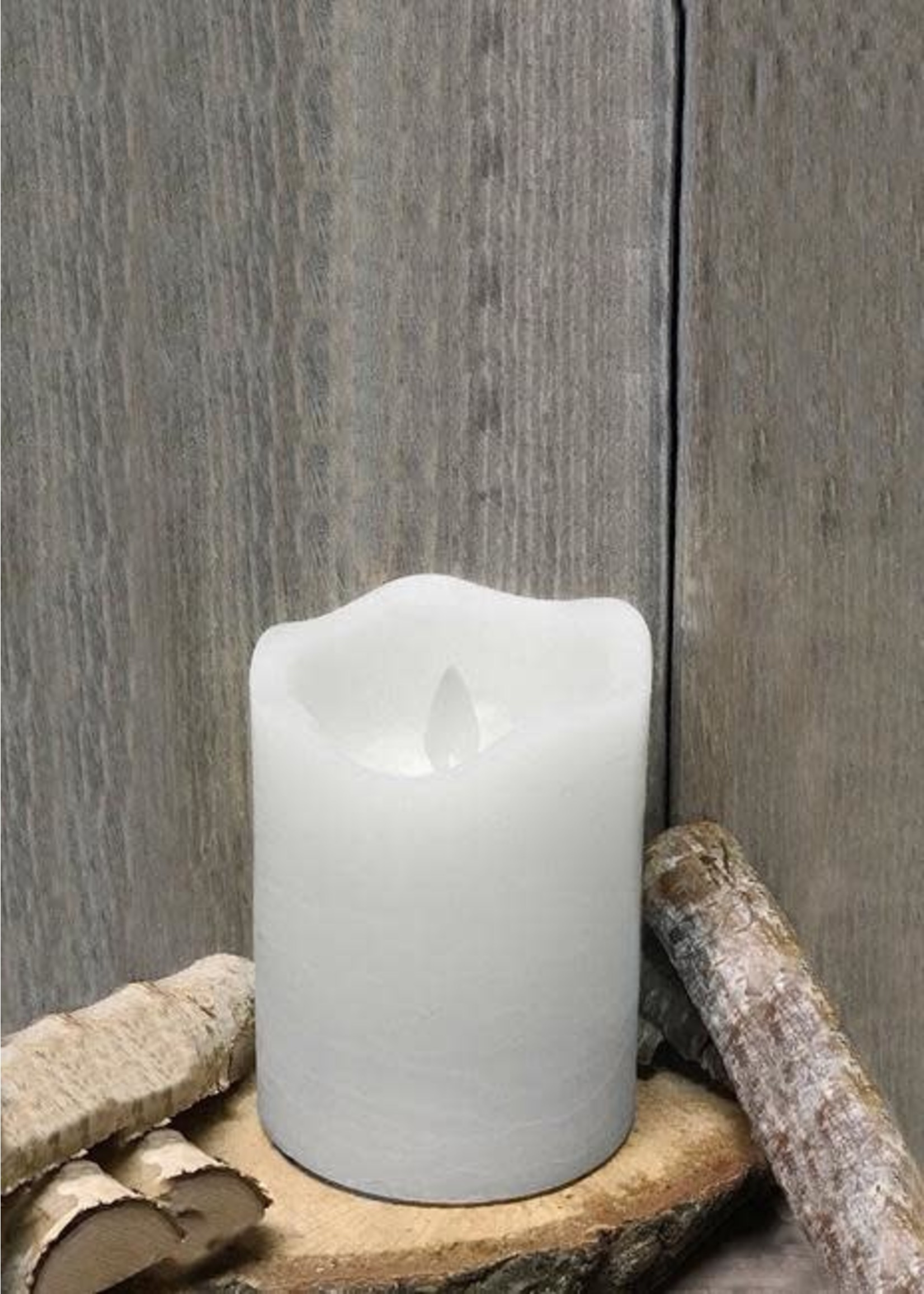 Tri W Imports LED Rustic White 3x4 Candle 1568W