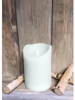 Tri W Imports LED Rustic White 4x6 Candle  1574W