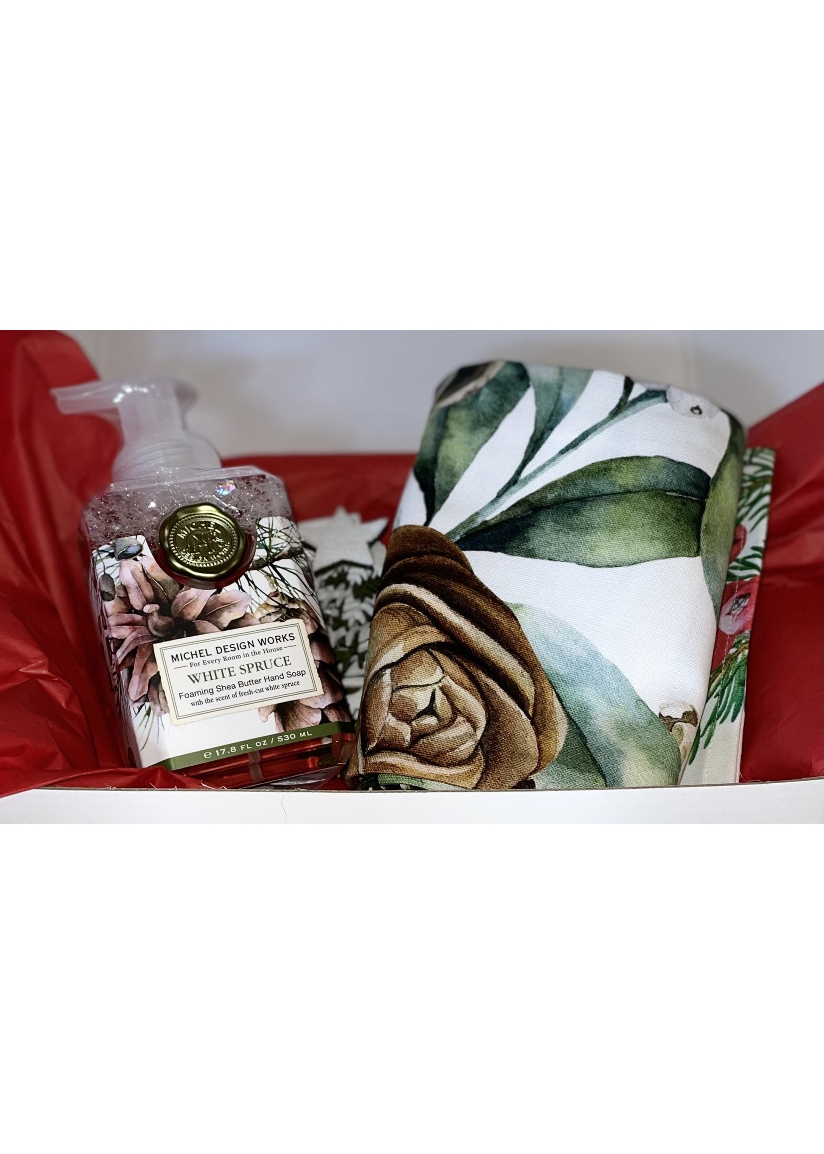 Michel Design Works White Spruce Holiday Gift Box