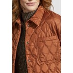 Tribal 7963O-4895QUILTED SNAPPED FRONT SHACKET-MOCHA