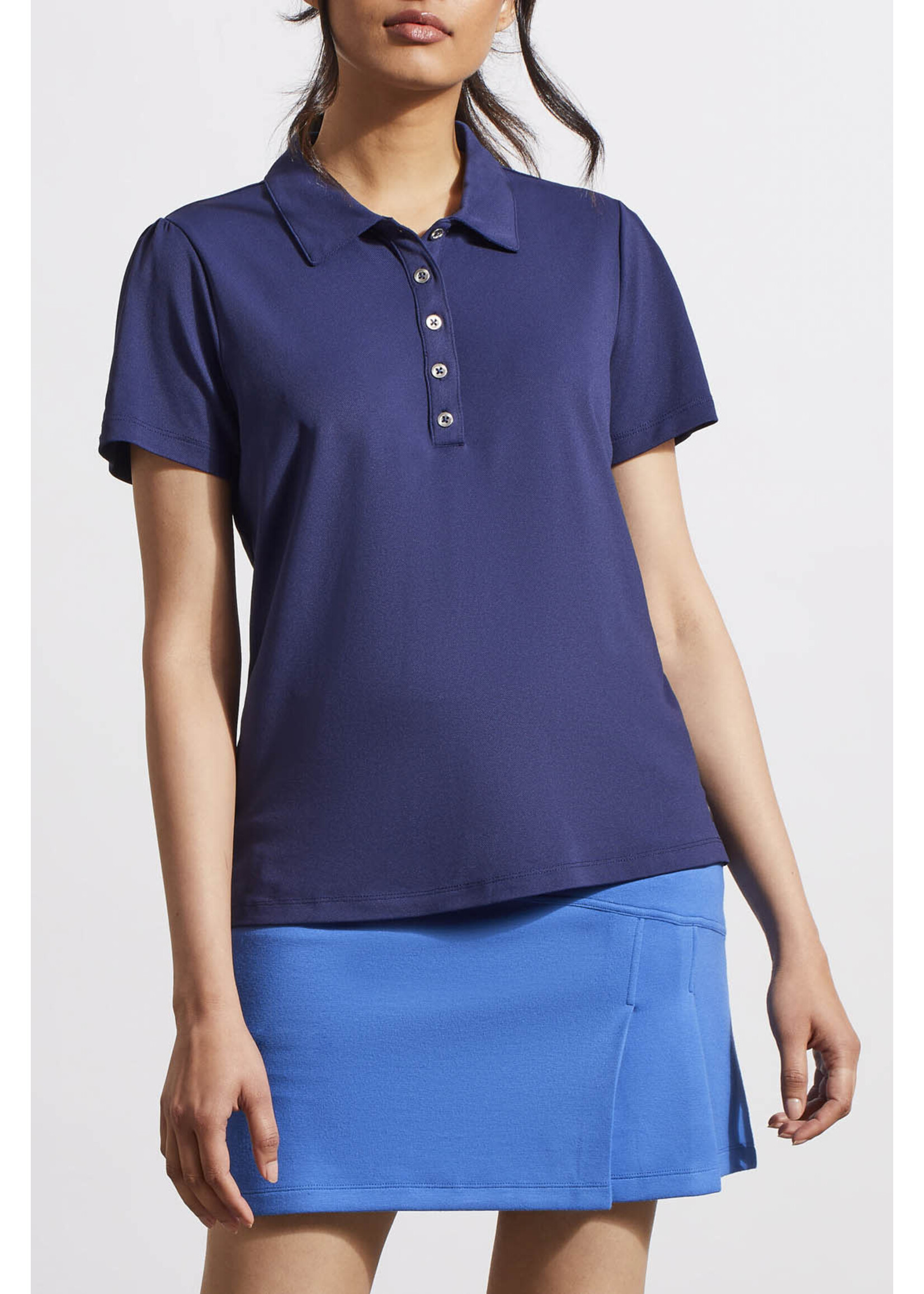 Tribal POLO TOP W/BUTTONS-JET BLUE 1800O-3903
