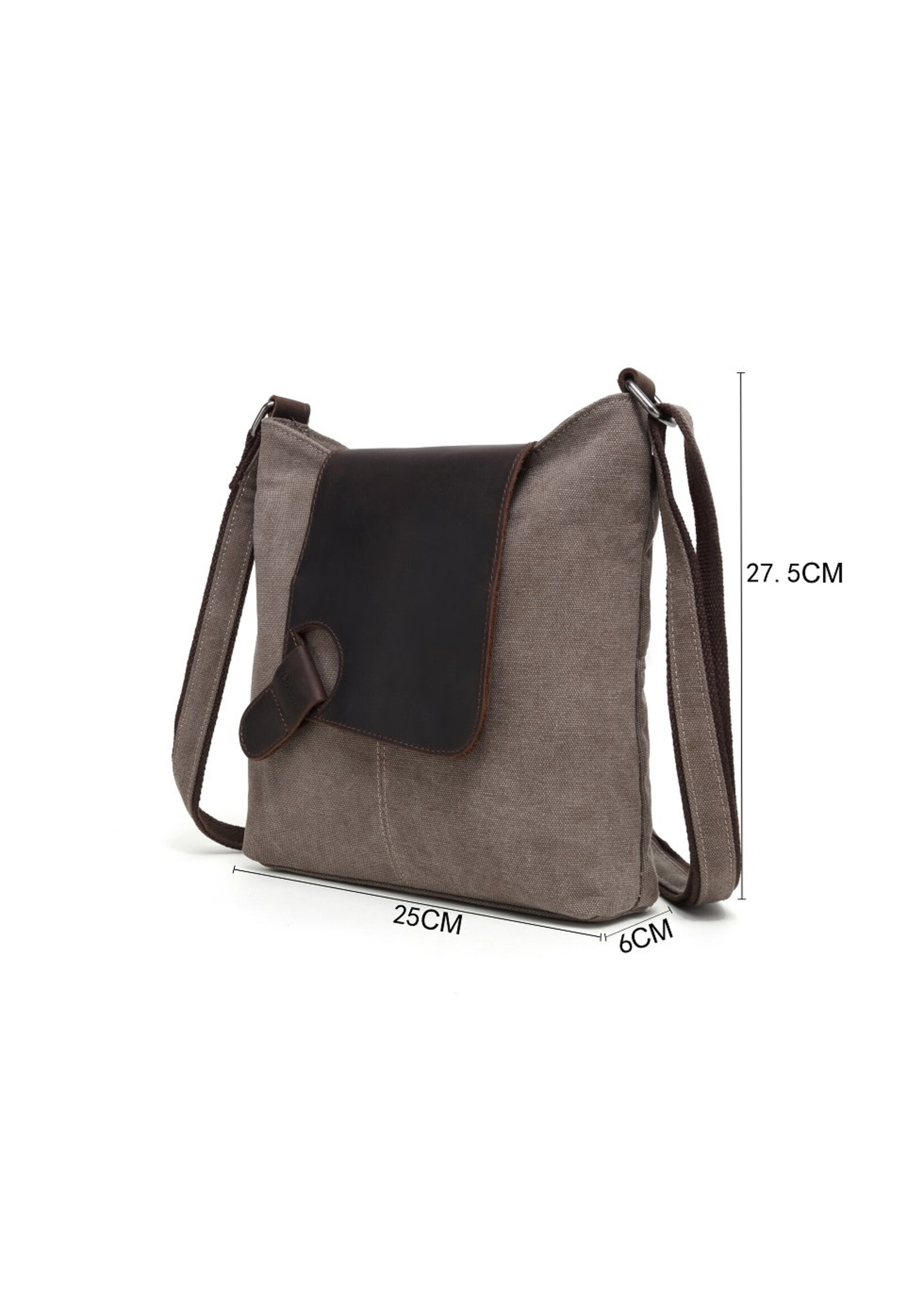 DaVan Canvas Shoulder Bag SB538 Charcoal