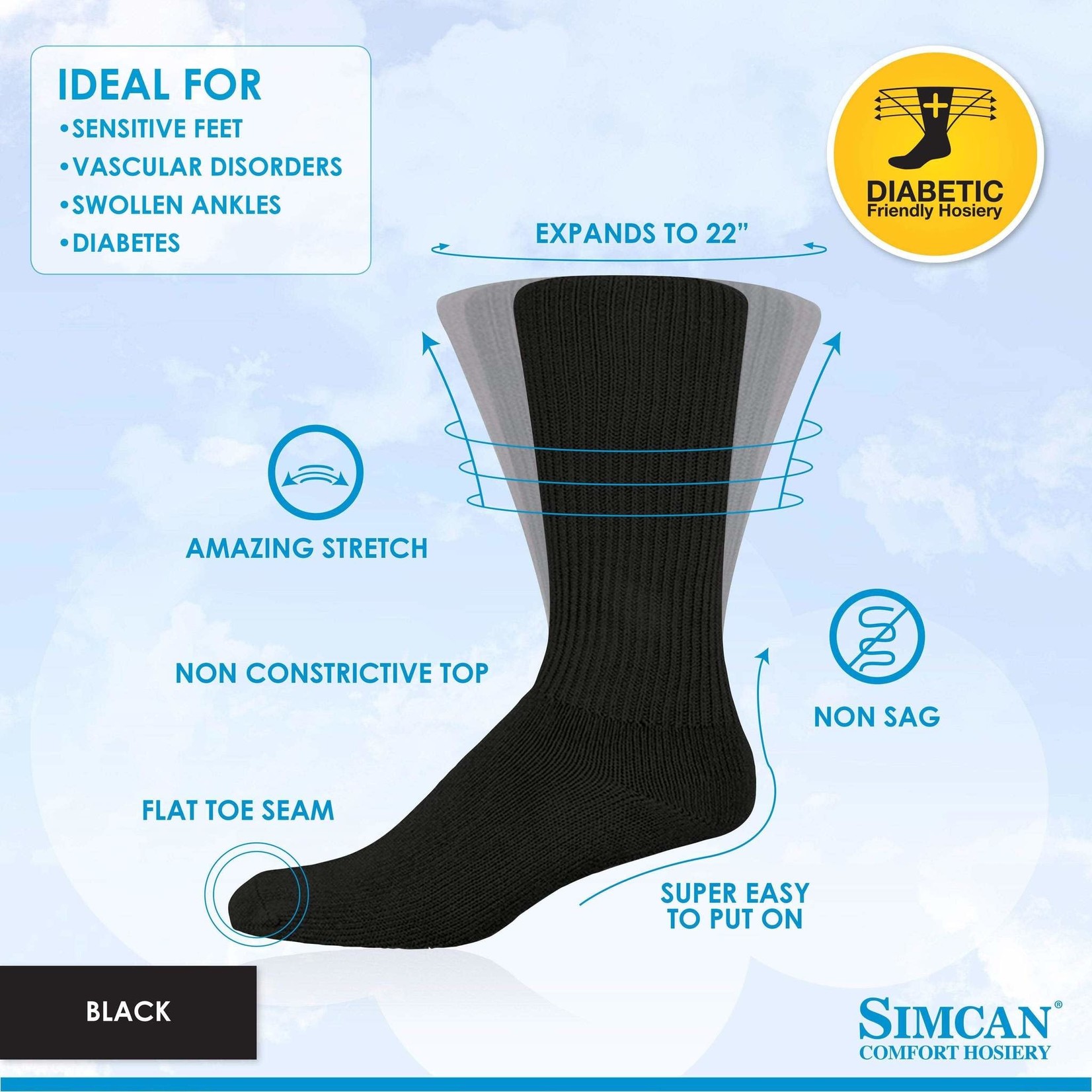 Simcan Socks - Comfort Sock (Half Calf) - Ford and McIntyre Men's Wear