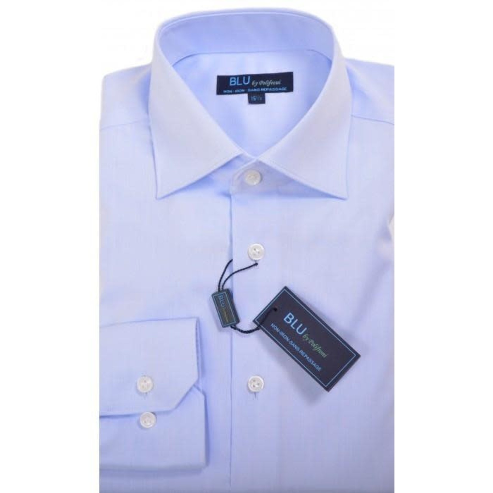 Polifroni Milano BLU by Polifroni Non-Iron Dress Shirt (Modern Fit)