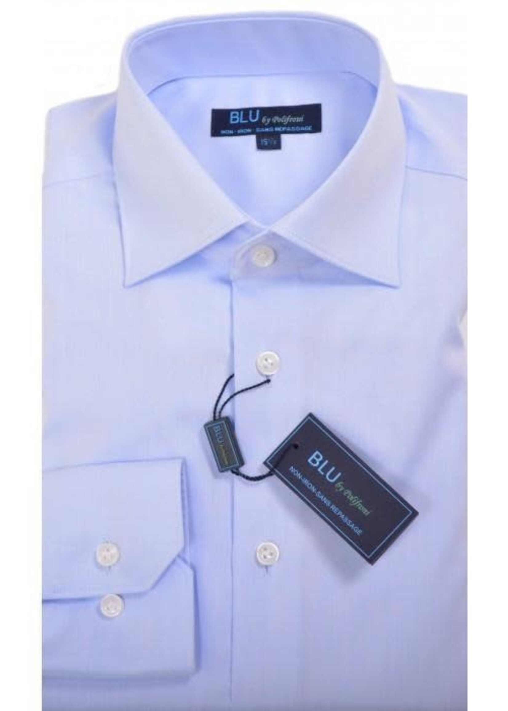 Polifroni Milano BLU by Polifroni Non-Iron Dress Shirt (Modern Fit)
