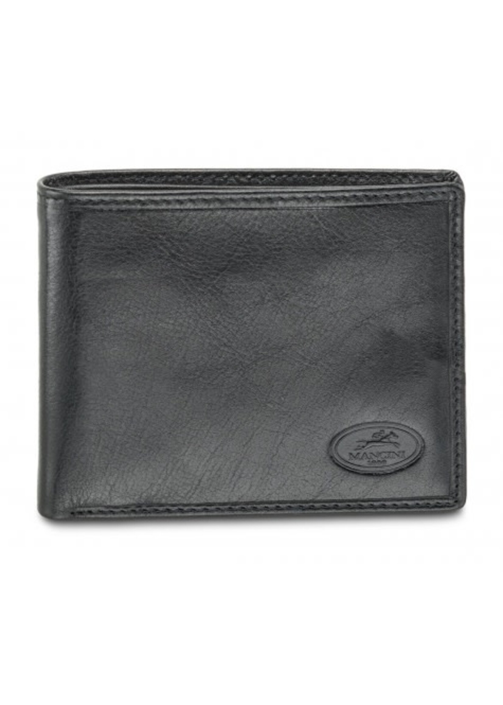 Mancini Men’s RFID Secure Classic Billfold Wallet - Black