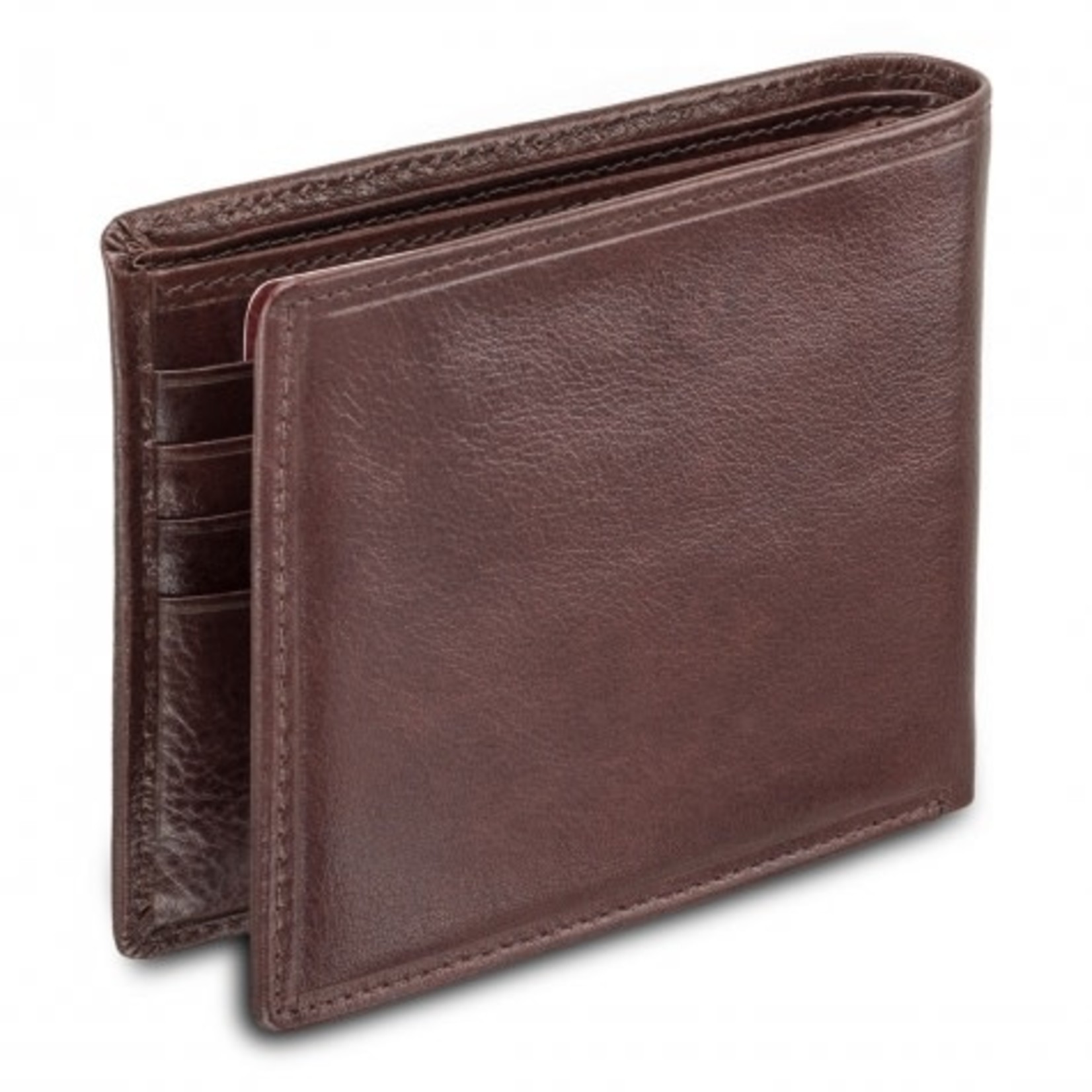 Mancini Men`s RFID Secure Billfold with Removable Passcase - Brown