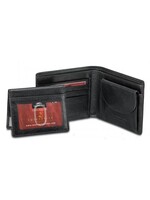 Mancini Mancini Wallets - Leather with Removable Passcase and Coin Pocket (Black) 52955