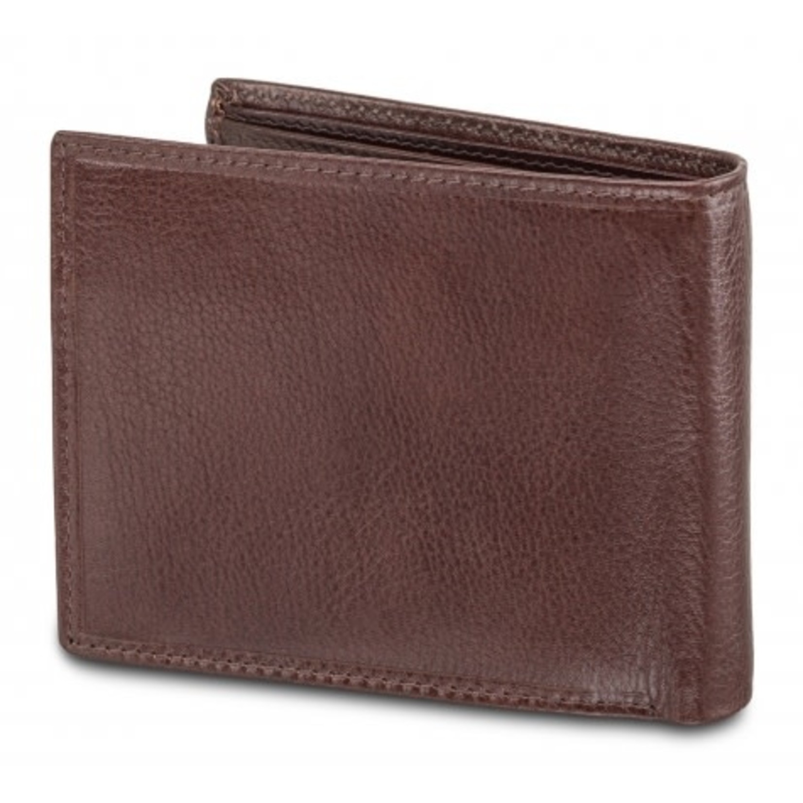 Mancini Men`s RFID Secure Wallet with Removable Passcase and Coin Pocket - Brown