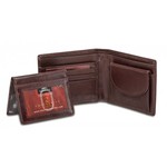 Mancini Mancini Wallets - Leather with Removable Passcase and Coin Pocket (Brown) 52955