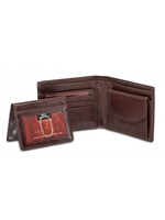 Mancini Mancini Wallets - Leather with Removable Passcase and Coin Pocket (Brown) 52955