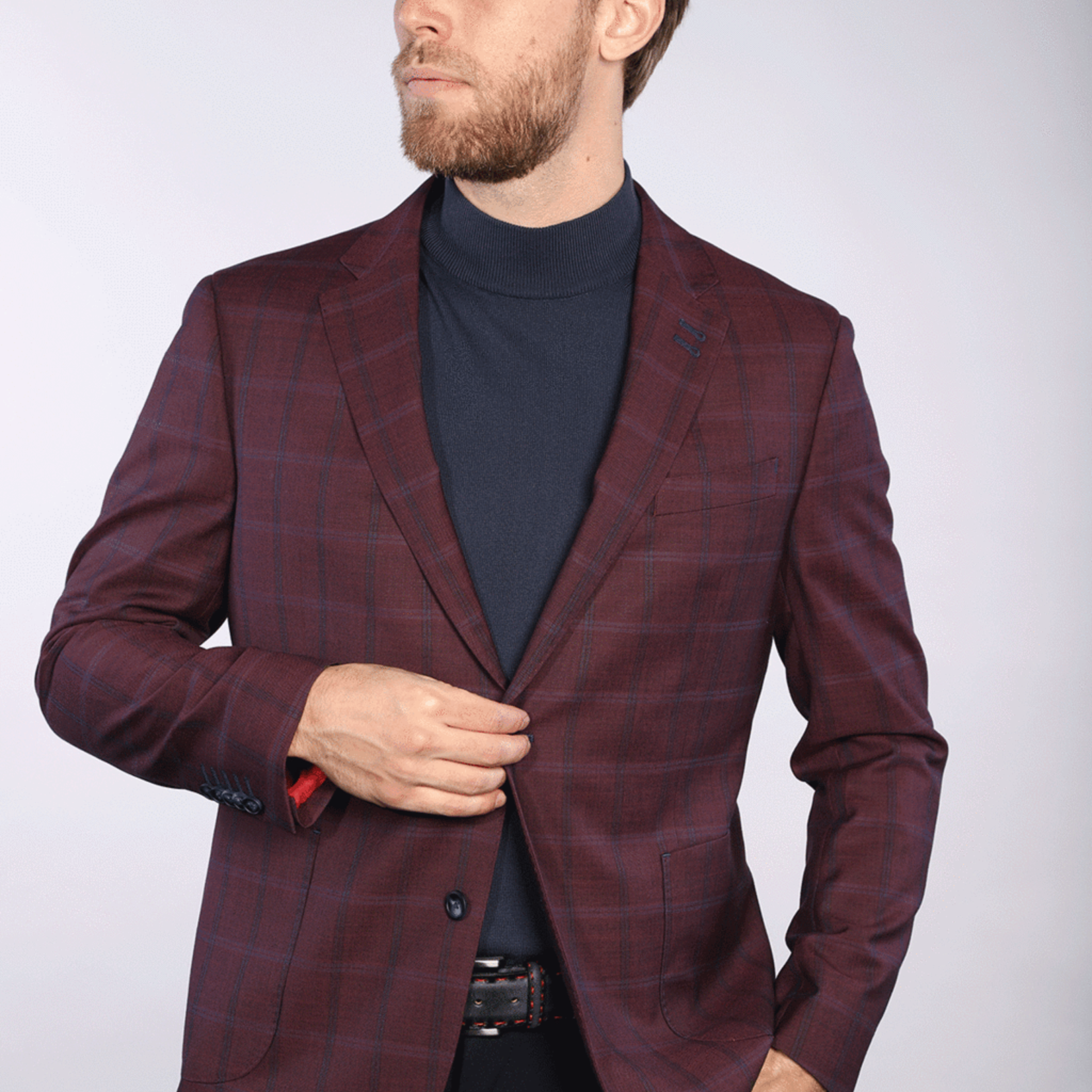 7 Downie Street The "Tobey" Windowpane Sport Jacket by 7 Downie Street