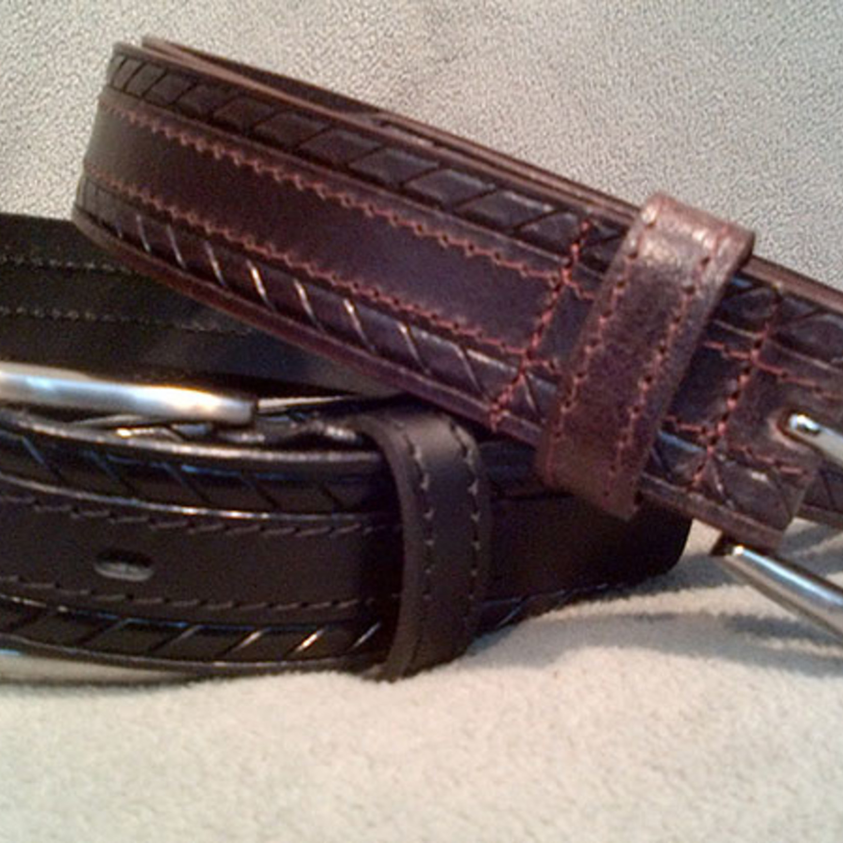 Europa Dezines Europa Dezines "Embossed & Stitched" Genuine Leather Belt