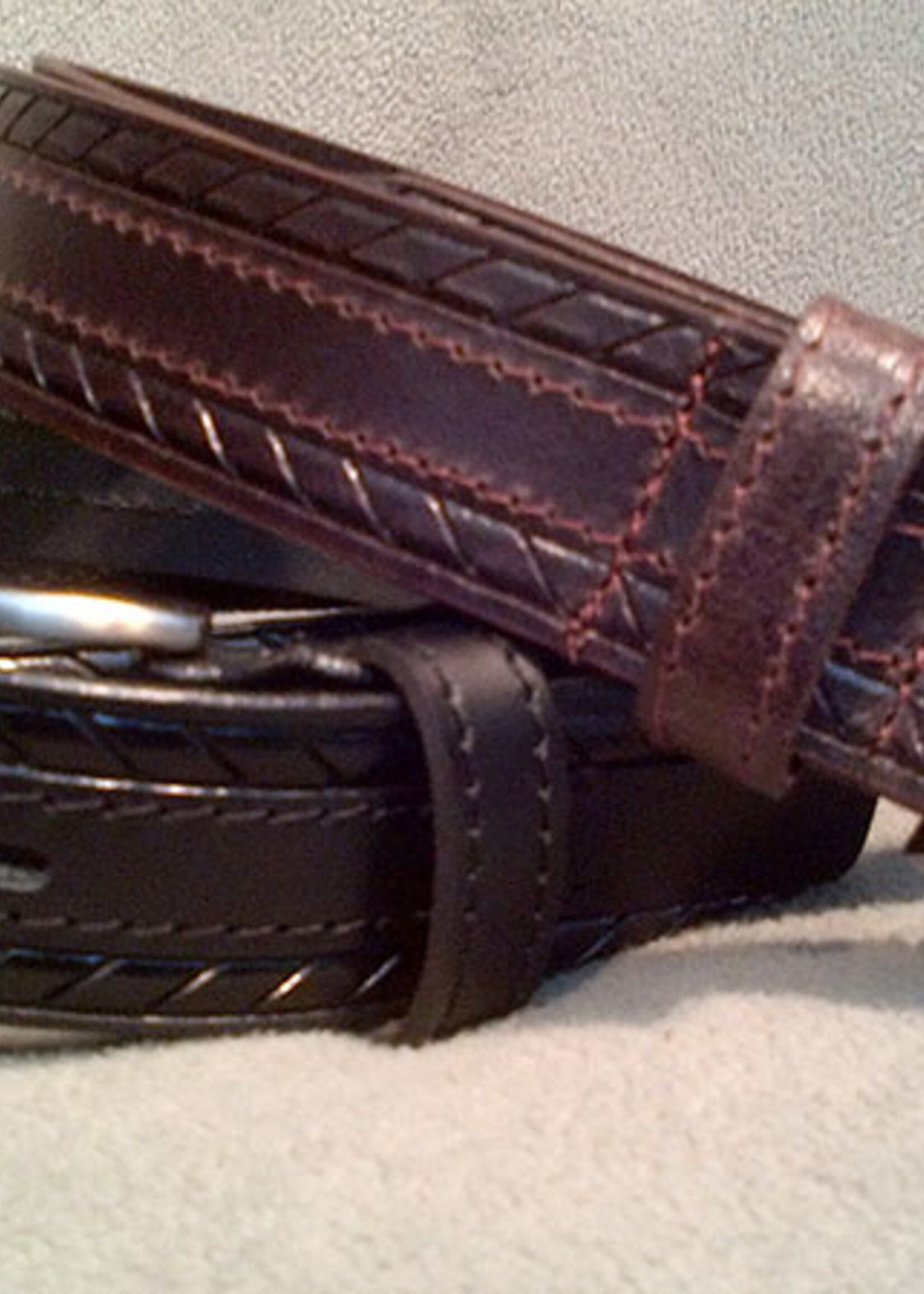 Europa Dezines Europa Dezines "Embossed & Stitched" Genuine Leather Belt