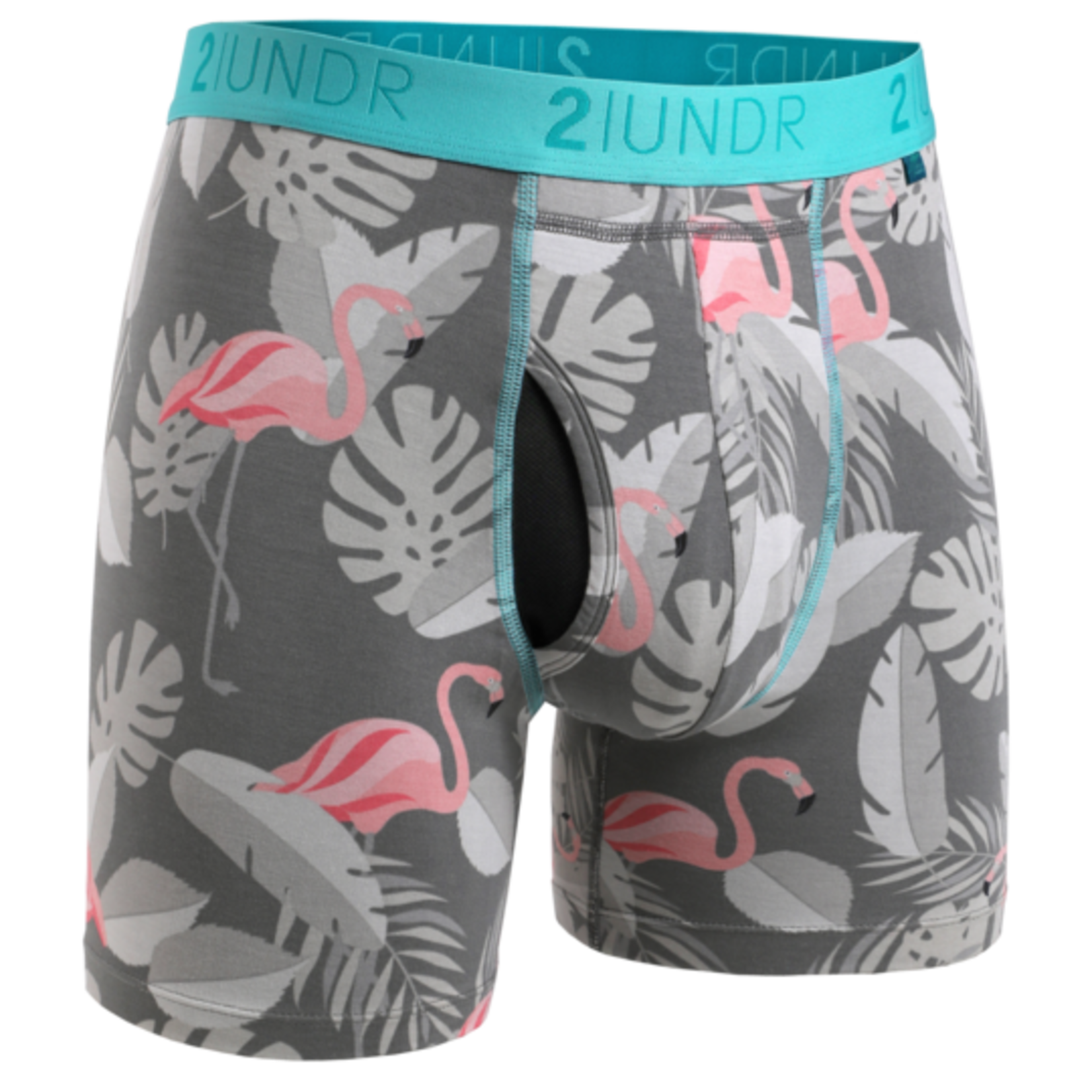 2UNDR 2UNDR's 2 Pack "Fish School / Flamingo" Swing Shift Boxer Brief